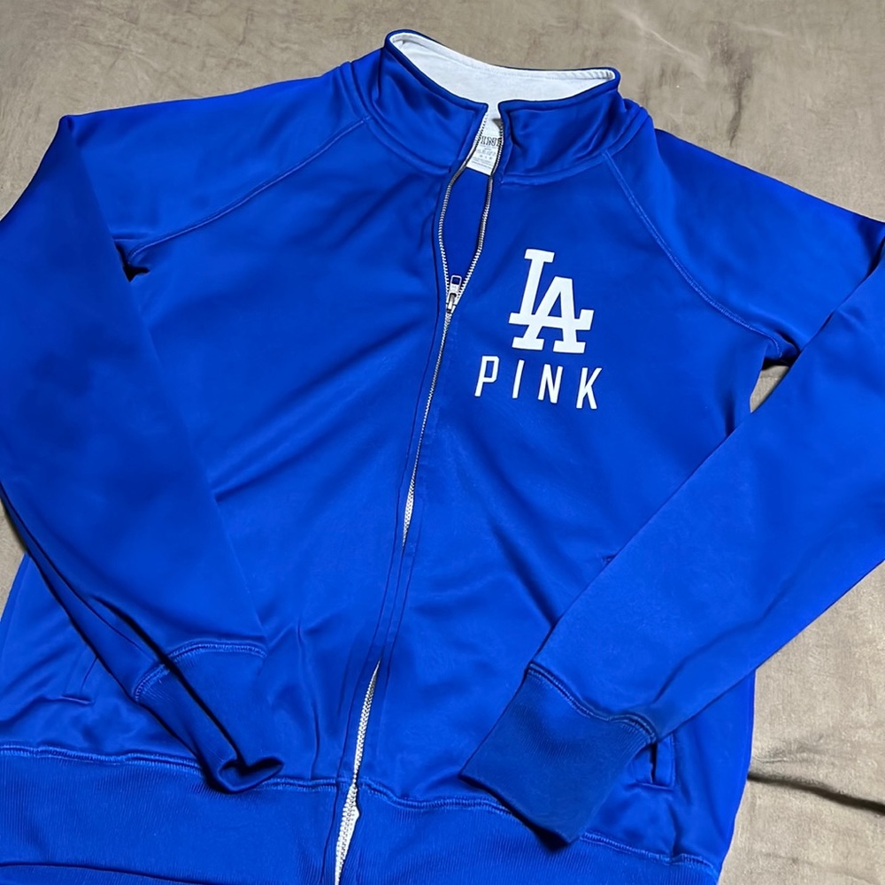 PINK Dodgers Track Suit Style Zip Up Jacket